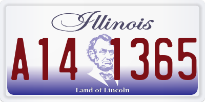 IL license plate A141365