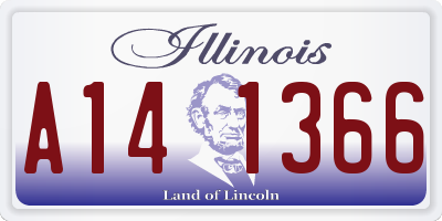 IL license plate A141366