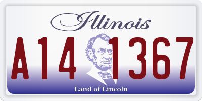 IL license plate A141367