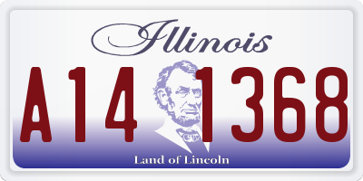 IL license plate A141368