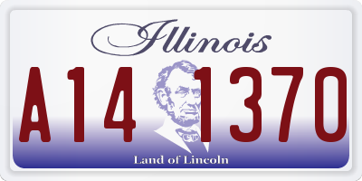 IL license plate A141370