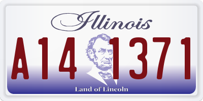 IL license plate A141371