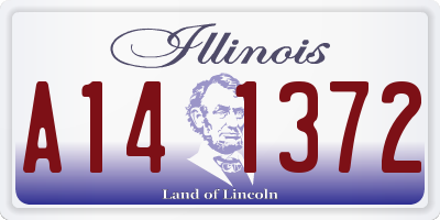 IL license plate A141372