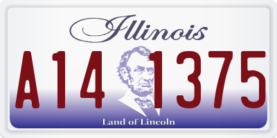 IL license plate A141375