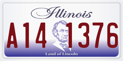 IL license plate A141376