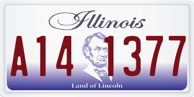 IL license plate A141377