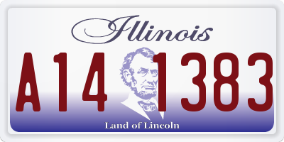 IL license plate A141383