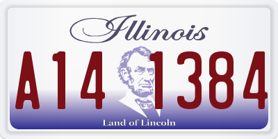 IL license plate A141384