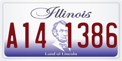 IL license plate A141386