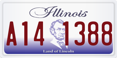 IL license plate A141388