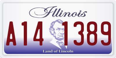 IL license plate A141389