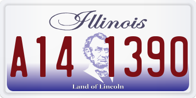 IL license plate A141390