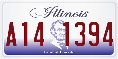 IL license plate A141394