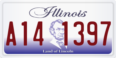 IL license plate A141397