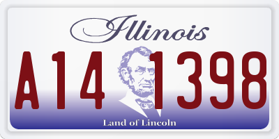 IL license plate A141398