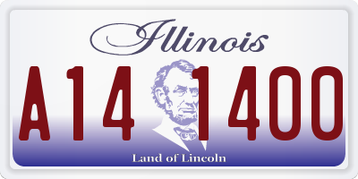 IL license plate A141400