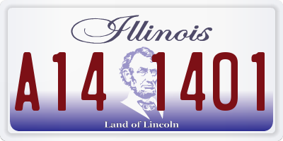IL license plate A141401