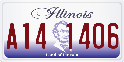 IL license plate A141406