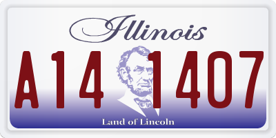 IL license plate A141407