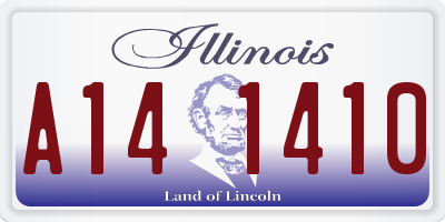 IL license plate A141410