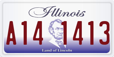 IL license plate A141413