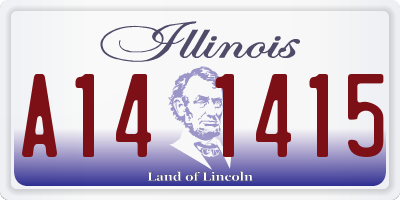 IL license plate A141415
