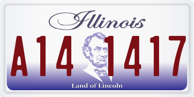 IL license plate A141417