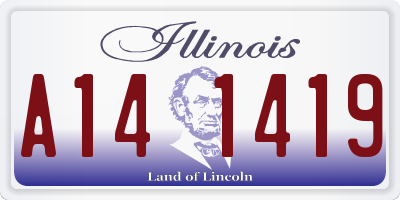 IL license plate A141419