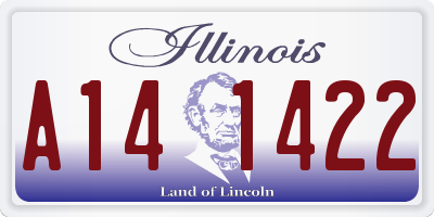 IL license plate A141422