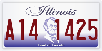 IL license plate A141425
