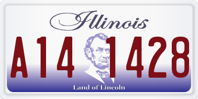 IL license plate A141428
