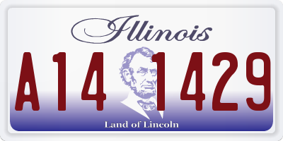 IL license plate A141429