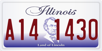 IL license plate A141430
