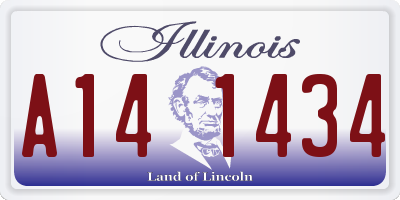 IL license plate A141434