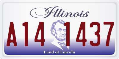IL license plate A141437