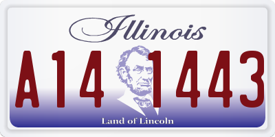 IL license plate A141443