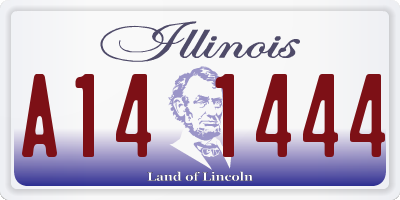IL license plate A141444