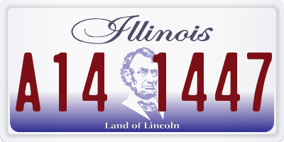 IL license plate A141447