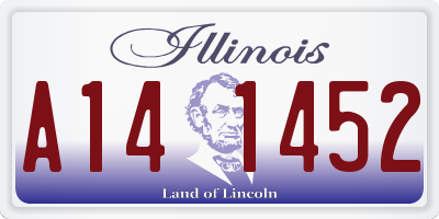 IL license plate A141452