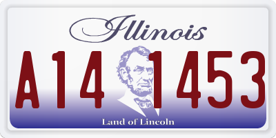 IL license plate A141453