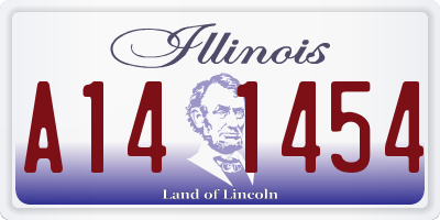 IL license plate A141454