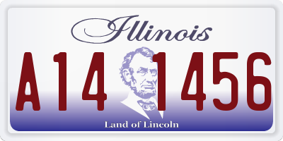 IL license plate A141456