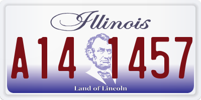 IL license plate A141457