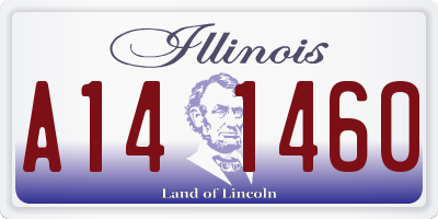IL license plate A141460