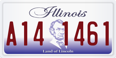 IL license plate A141461