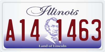 IL license plate A141463