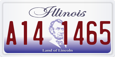 IL license plate A141465