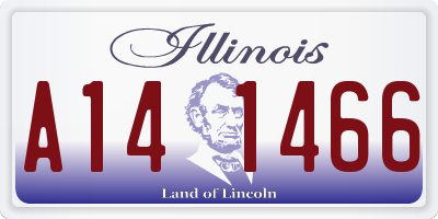 IL license plate A141466