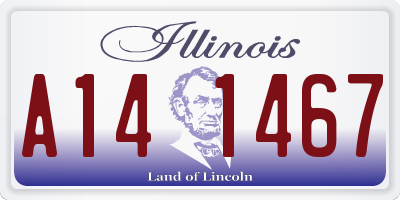 IL license plate A141467