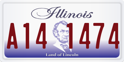 IL license plate A141474
